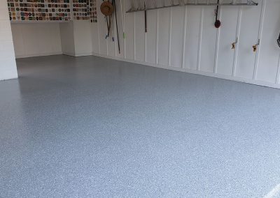 Finished garage epoxy floor
